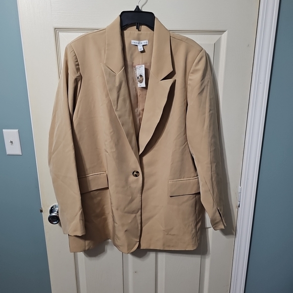 AND NOW THIS Oversized Notched Collar One-Button Blazer‎ Women's Sz 2XL NWT BB2 - Picture 1 of 12